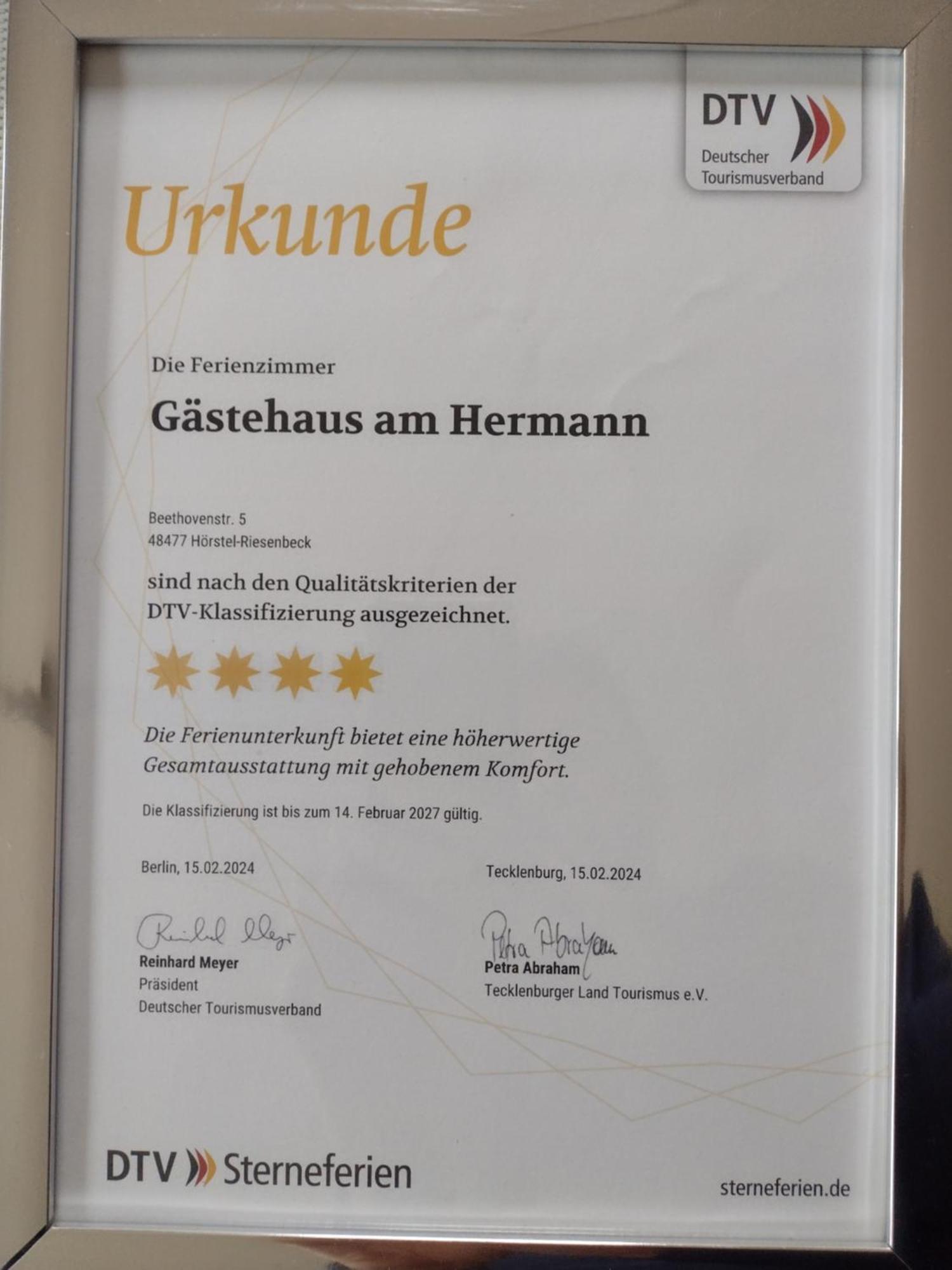 Gaestehaus Am Hermann Hörstel エクステリア 写真