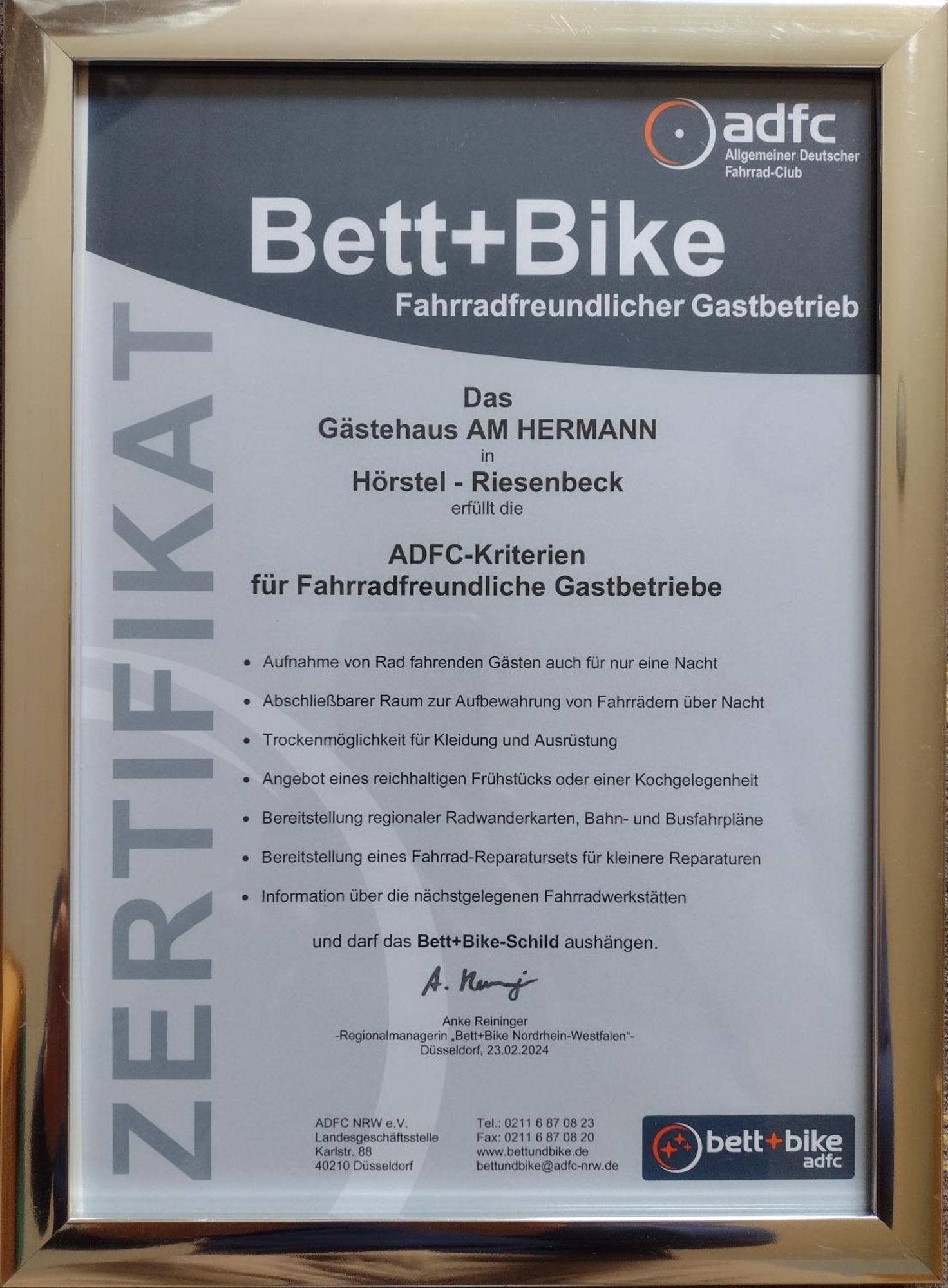 Gaestehaus Am Hermann Hörstel エクステリア 写真